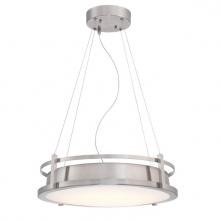  6372200 - LED Chandelier Brushed Nickel Finish Frosted Lens